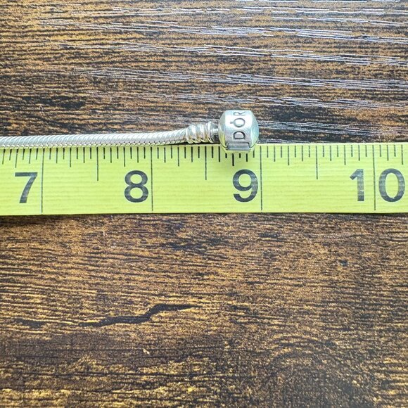 VTG Pandora ALE Serpentine Link Slide Charm Chain Bracelet Size 9" Length - Picture 11 of 12